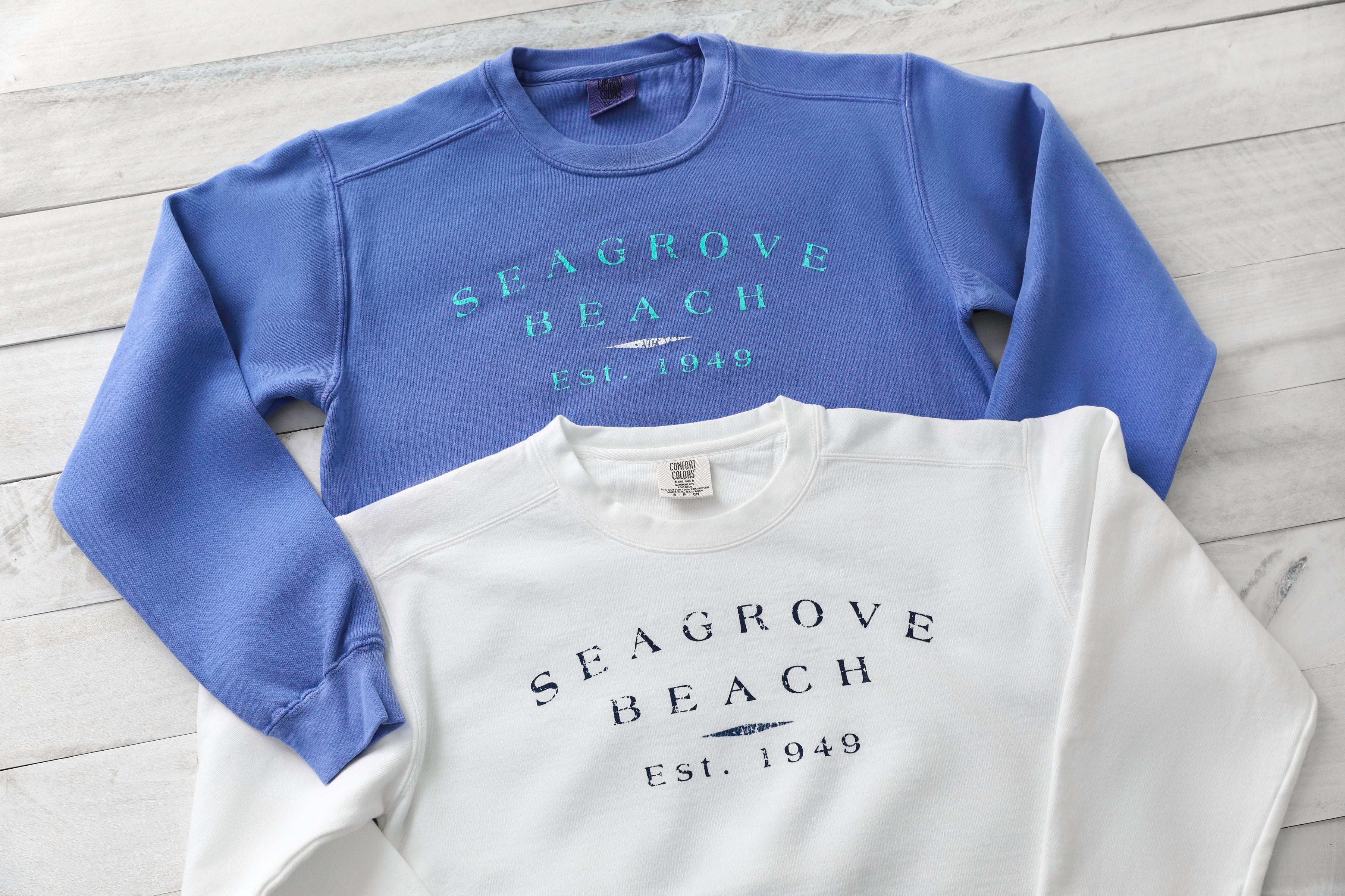 Seagrove Beach Est. Sweatshirt White