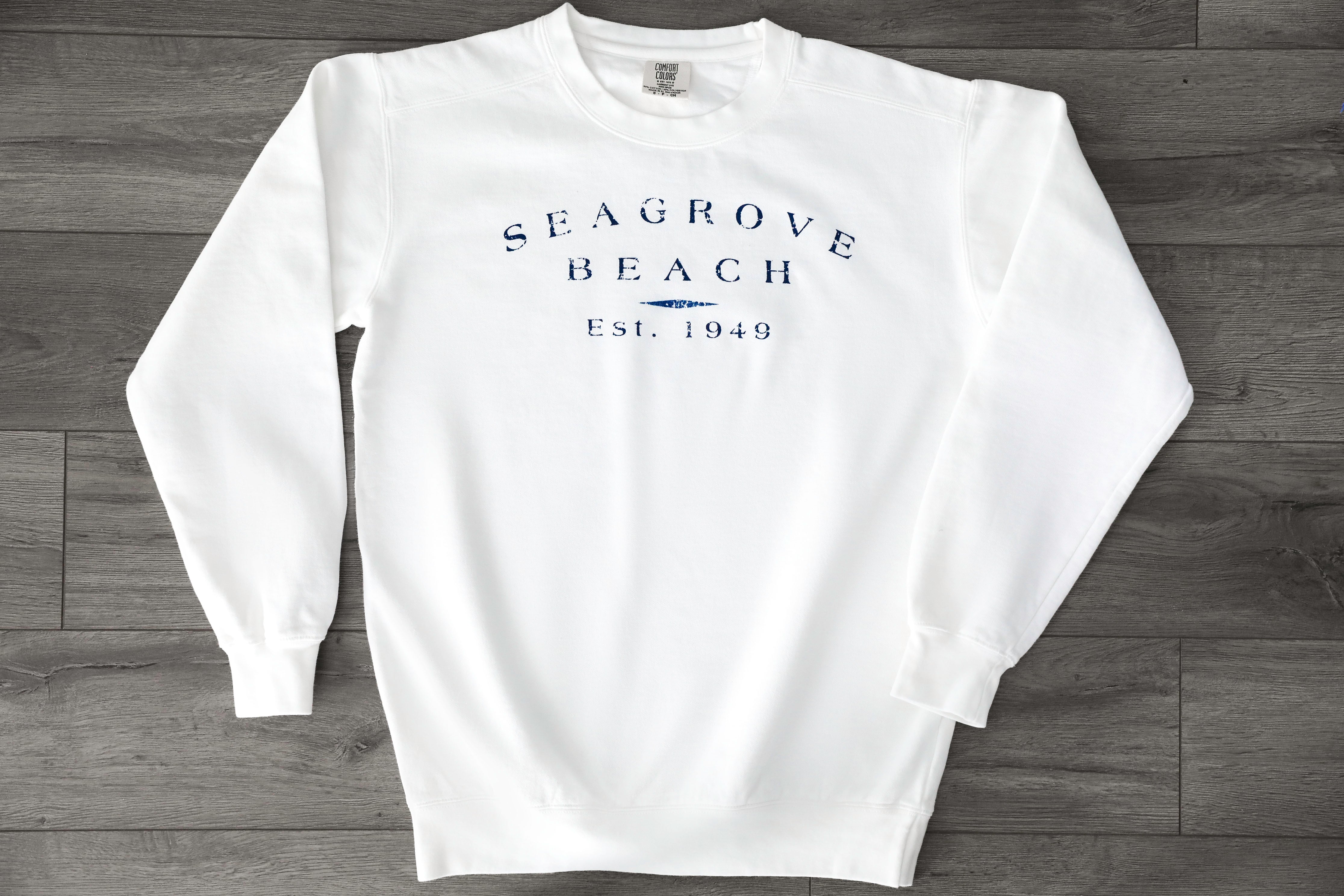 Seagrove Beach Est. Sweatshirt White